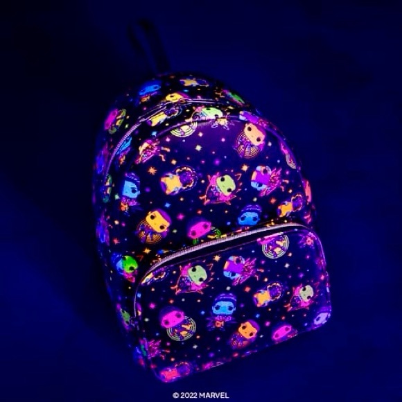 Funko Handbags - New Funko Marvel Infinity Saga Neon Print
11.5" Mini Black Light Backpack